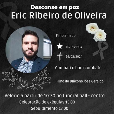 Nota De Falecimento Eric Ribeiro De Oliveira Diocese De Itabira