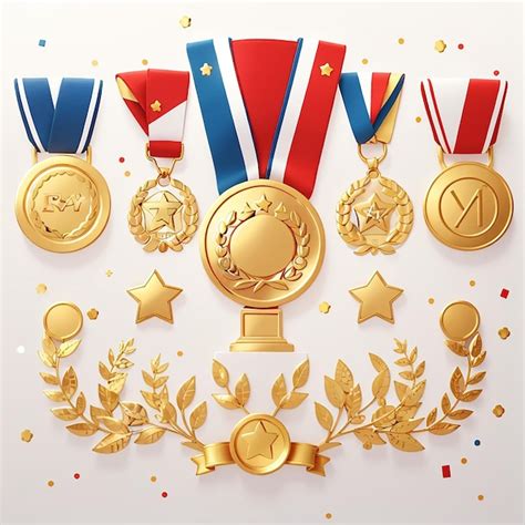 Premium Photo Reward Certificate With Gold Medal Vector Icon