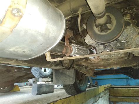 Нержавеющий выхлоп на УАЗ Хантер. — УАЗ 315195 Hunter, 2,7 л, 2015 года ...