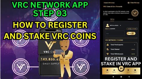 How To Register And Stake In VRC Network App Step 03 Registration And