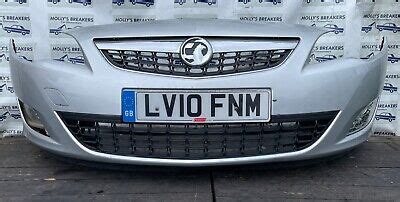 Vauxhall Astra J FRONT BUMPER With Grills In Silver 2010 2015 EBay