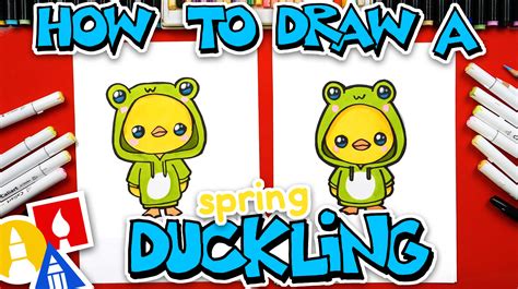 draw  spring duckling art  kids hub  drawing lessons