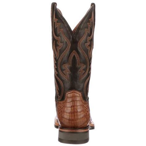 Lucchese Mens Rowdy Caiman Western Ropers Saddle Brown Elliottsboots