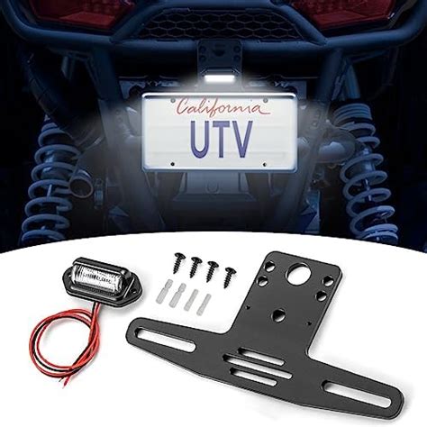 Wsays Utv Universal License Plate Bracket For Golf Cart Atv Rv Truck Snowmobile