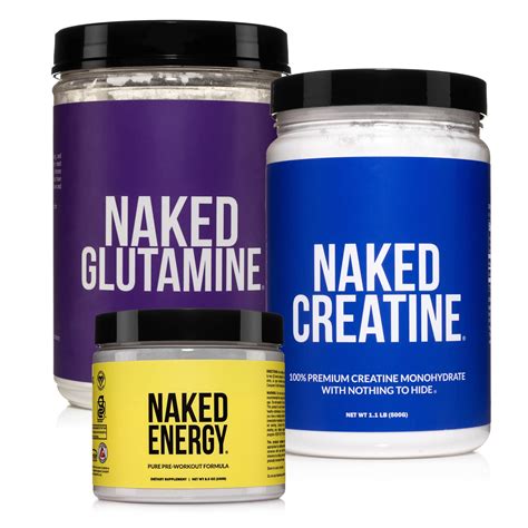 Gluten Free Bundle Pure Naked Creatine Pure Naked L Glutamine And