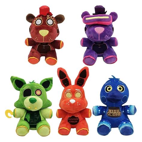 Kids Toys - Set 5 High Score Plush - 8 Chica Freddy Foxy Bonnie, golden ...