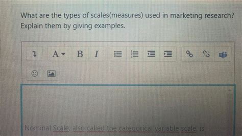 Solved What are the types of scales(measures) used in | Chegg.com