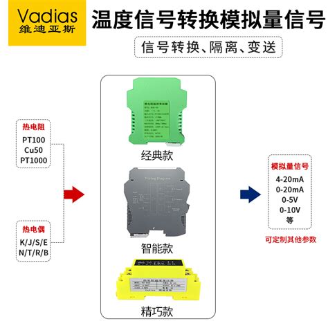 温度变送器k型热电偶pt100热电阻传感器输出4 20ma模块转换0 10v5虎窝淘