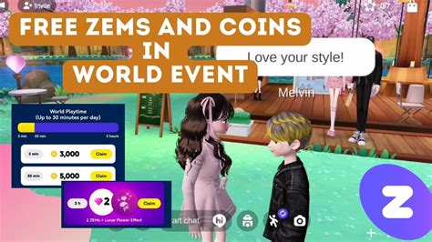 Free Coins And Zems In World Eventzepeto Youtube