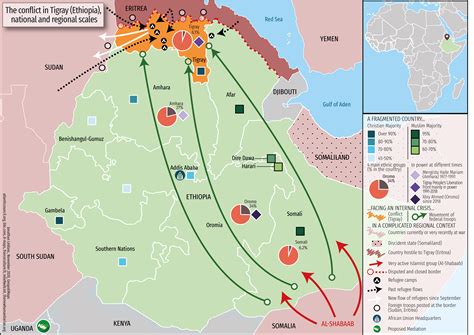 The conflict in Tigray (Ethiopia), national and regional scale : r/MapPorn