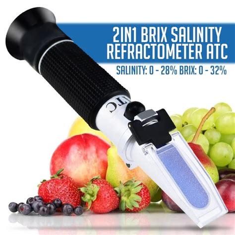 Jual Refractometer 2 In 1 Brix 0 32 Persen Salt 0 28 Persen