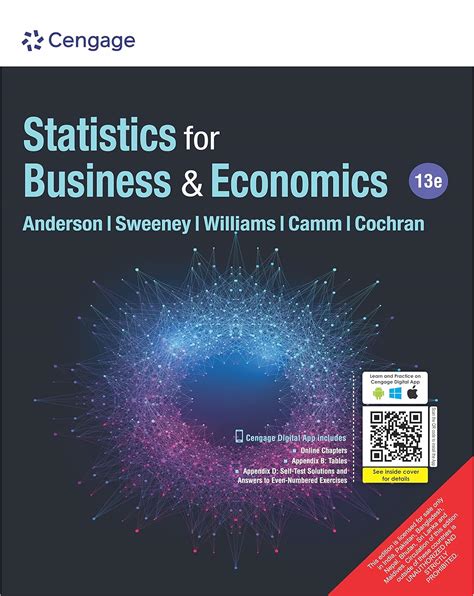 Statistics For Business Economics Th Edition David R Anderson