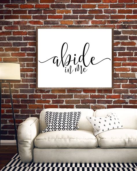 Abide in Me Wall Art Abide in Me Printable Abide in Me | Etsy