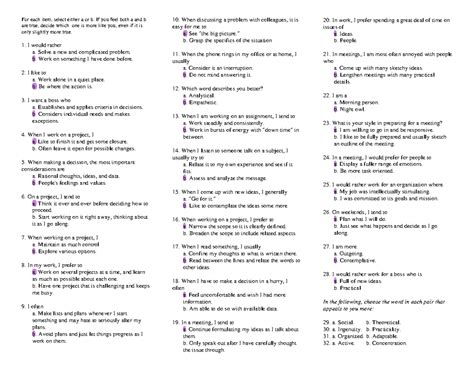 Mbti And Management Styles Worksheet And Characteristics Frequently