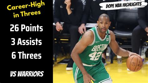 Al Horford Career High Threes Pts Ast Vs Warriors Nba Finals