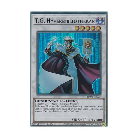 T G Hyperbibliothekar RA02 DE027 V 4 Platinum Secret Rare Platinum