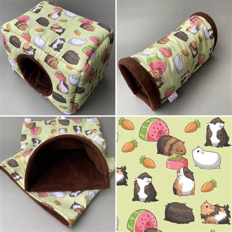 Guinea Pigs Full Cage Set Large House Large Snuggle Sack Regular