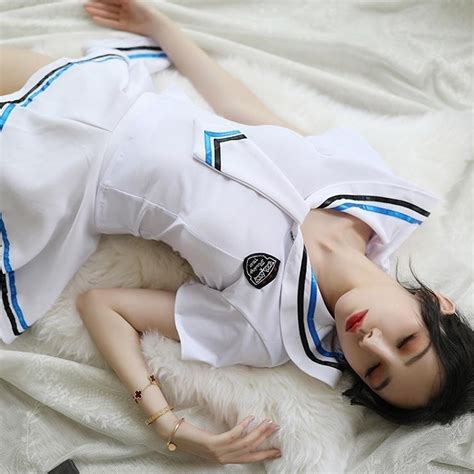 Jual Ad 77 Satu Set Lingerie Bertema Cosplay Seragam Pelaut Sexy Jepang Anime Nyaman Rok Mini