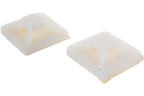 Самоклеющаяся площадка под хомут-стяжку Зубр ПХС белая, 20 x 20 мм, 100 ...