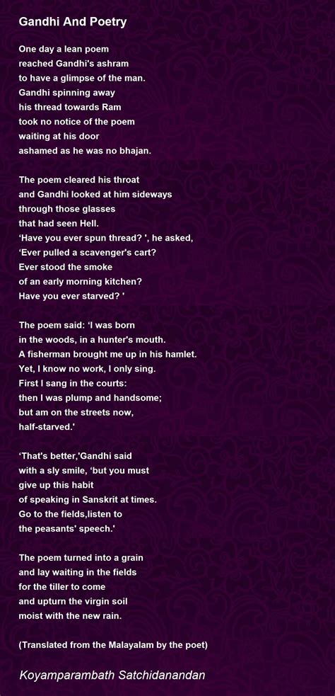 Poem On Mahatma Gandhi 5