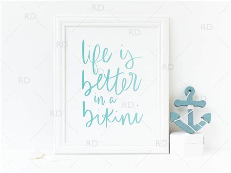 Life Is Better In A Bikini PRINTABLE Wall Art Summer Wall Etsy
