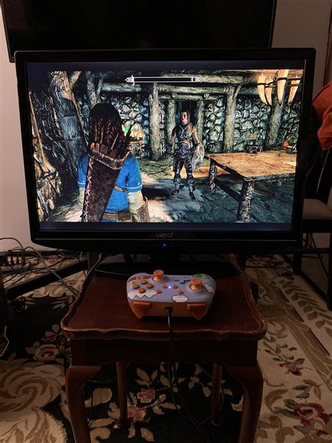 Playing Skyrim On My Switch On This Little Vizio Aint Played Skyrim Since The Xbox 360 Days