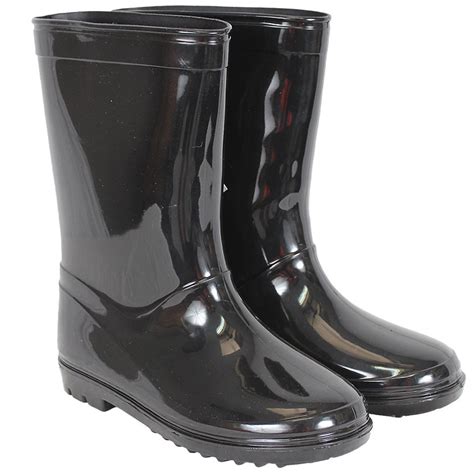 Black Pvc Gum Boot Durable Waterproof Safety Footwear