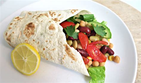 Gezonde Lunch Vega Wrap Met Bonen En Avocado Optima Vita