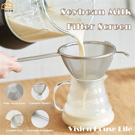 Vision 304 Stainless Steel Soybean Milk Colander Cone Juice Filter