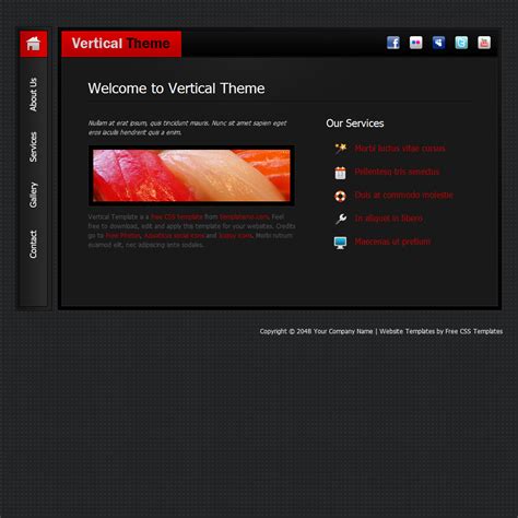template  vertical