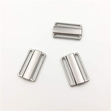 Amazon Sets Mm Silver Nickel Free Front Closing Bikini Clasp Clickers Closure