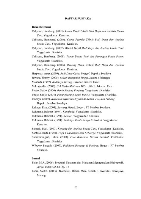 1 Daftar Pustaka Buku Referensi Cahyono Bambang 2003