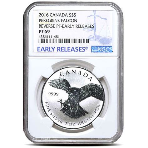 2016 Canadian Falcon Silver Reverse Proofs NGC PF69 ER L JM Bullion