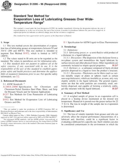 ASTM D2595 96 2002 E1 Standard Test Method For Evaporation Loss Of