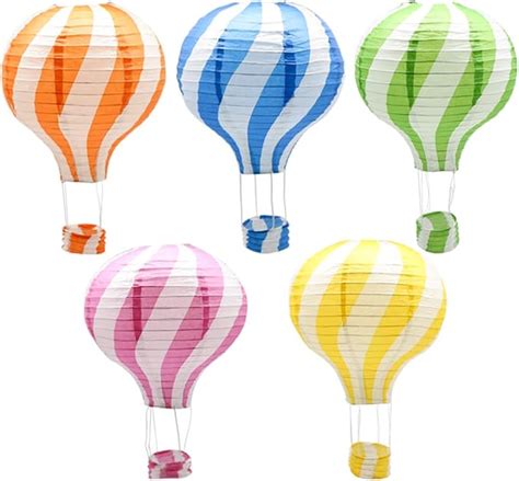 Amazon Hanging Hot Air Balloon Paper Lanterns Set Party Decoration Birthday Wedding