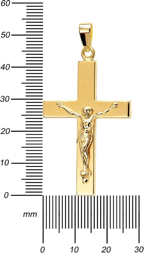 Jevelion Kreuz Anh Nger Mit Panzer Kette Vergoldet Goldkreuz Jesus