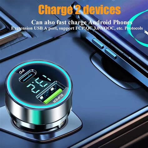 Usb Type C Car Charger Qc3 0 Pd3 0 Mini Metal Dual Usb Fast Charging Adapter Ebay