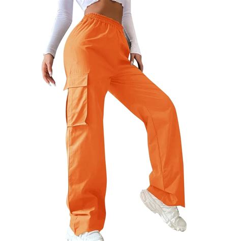 Tianiyouqing Stretchy Womens Cargo Pants Waterproof High Waisted