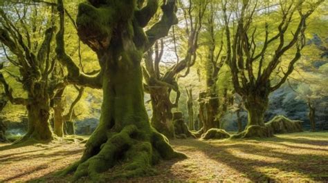 En Lo Profundo Del Corazón Del Antiguo Bosque Una Arboleda Oculta De árboles Milenarios Se