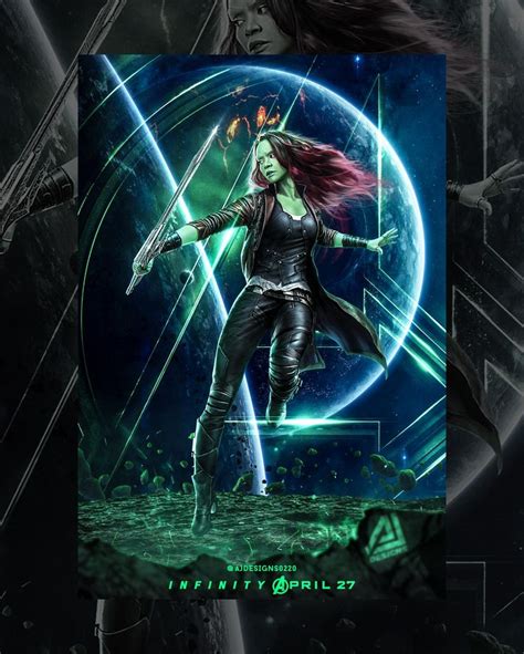 Gamora Infinity War Poster By Me Ajdesigns0220 Gamora Marvel