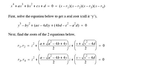 Quartic Equation