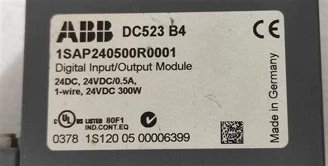 ABB DC523 B4 Digital Input Output Module 1SAP240500R0001 EBay