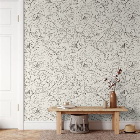 Black And White Wallpaper Custom Color Wallpaper Many Sizes Available