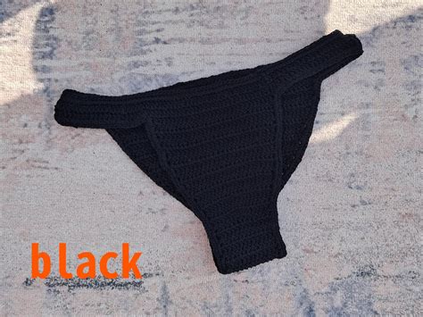 Hand Woven Crochet Craft Bikini Cheeky Bottom Etsy
