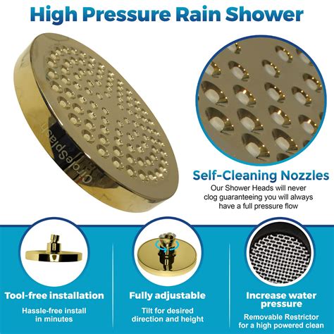 Snapklik.com : High Pressure Shower Head - Anti-Clogging Silicone