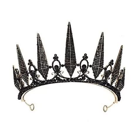 Corona Negra Sh Para Mujer Corona Barroca De Reina Tiara G Meses