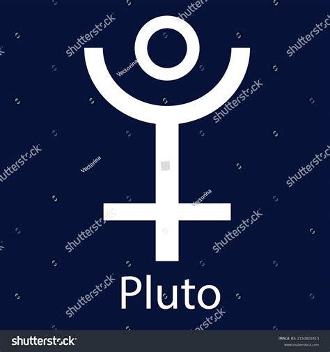 Astrological Black Flat Symbol Pluto Planet Stock Vector (Royalty Free) 2150802413 | Shutterstock