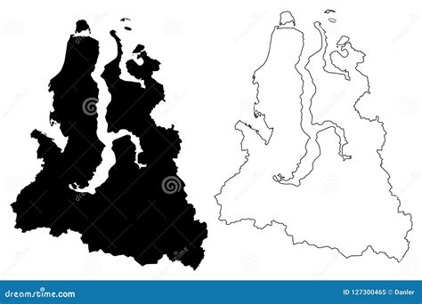 Outline Map Of Yamalo-Nenets Autonomous Okrug With Flag Vector ...