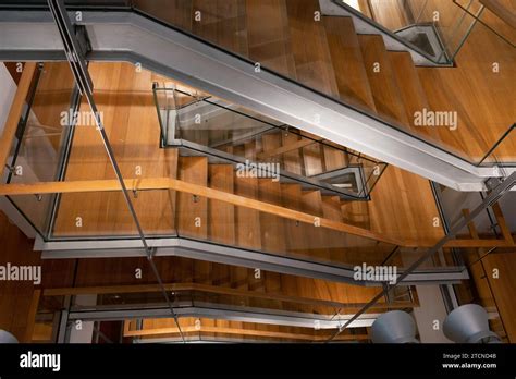 Internal Staircase In Wood And Steel Suspended Construction Detail