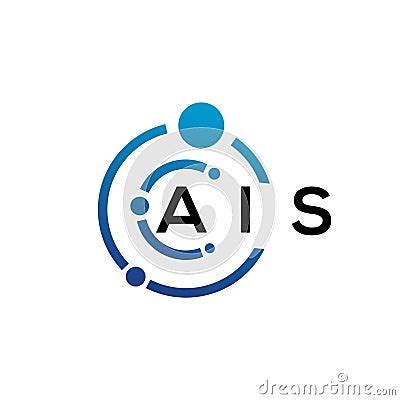 AIS Letter Logo Design On Black Background. AIS Creative Initials ...